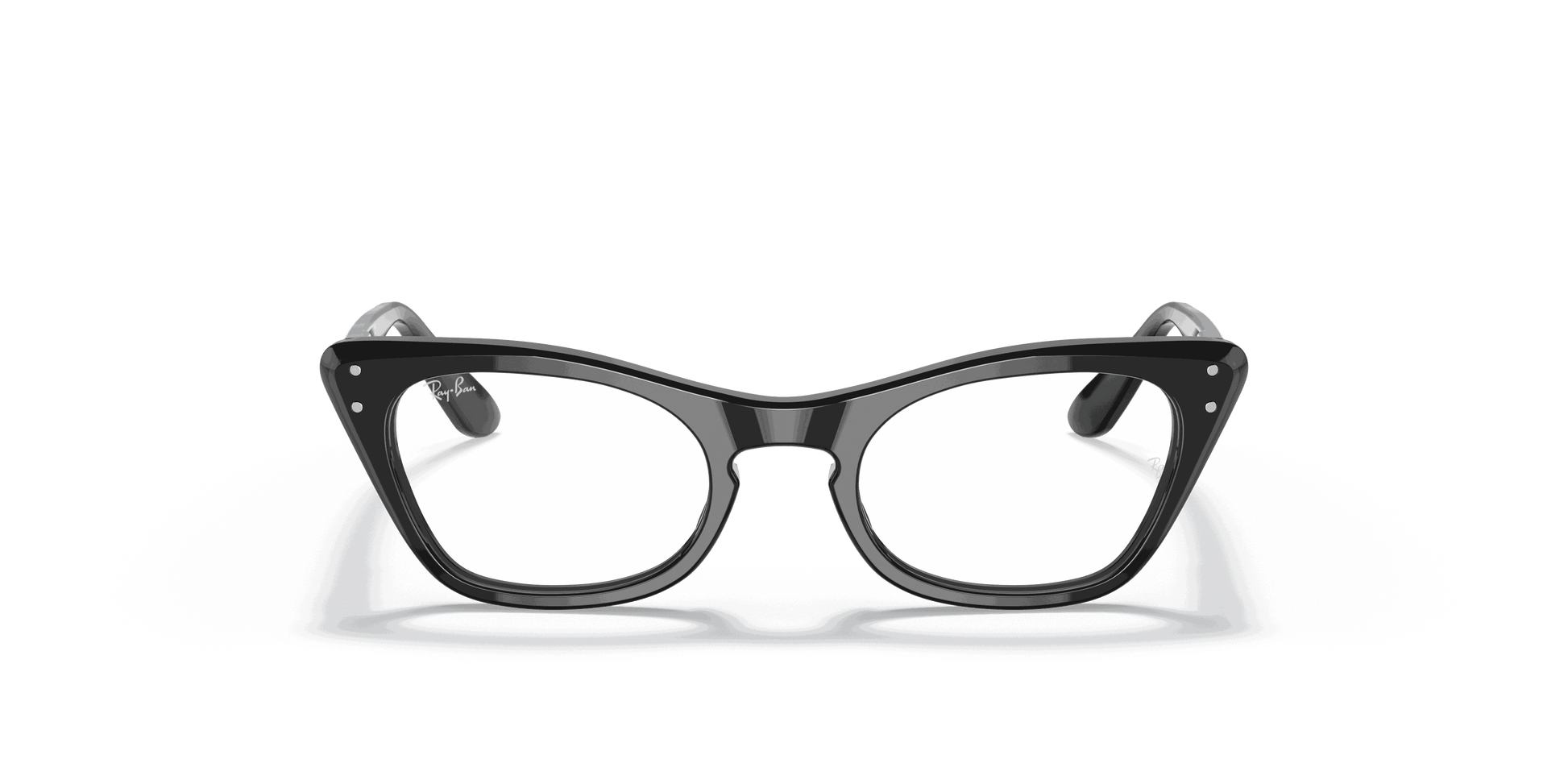 [Clear Lenses, Polished Black Frame]