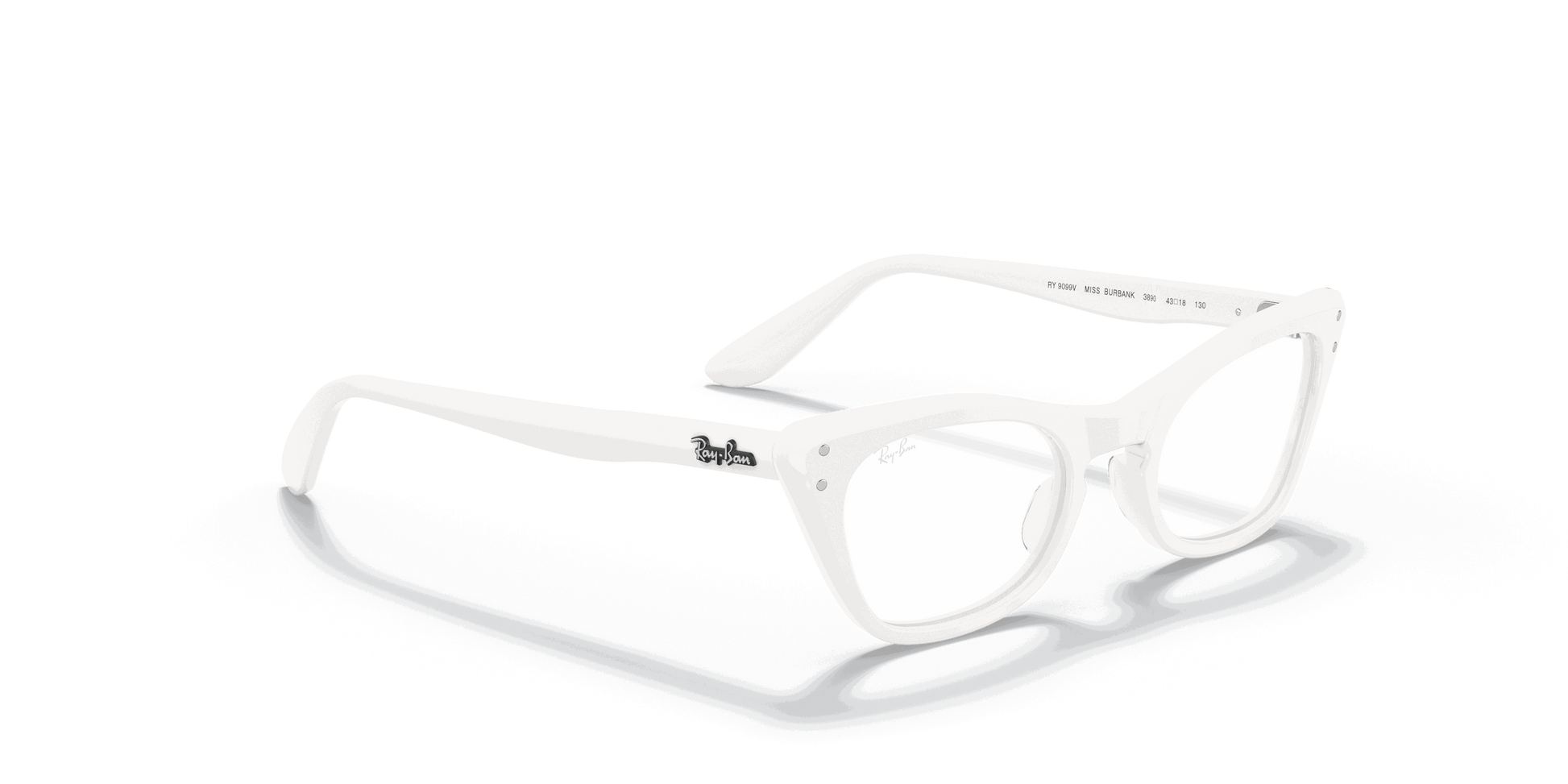 [Clear Lenses, Polished White Frame]