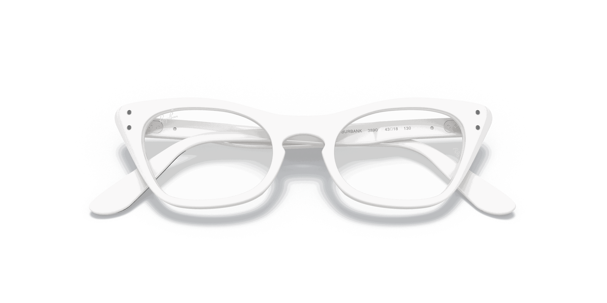 [Clear Lenses, Polished White Frame]