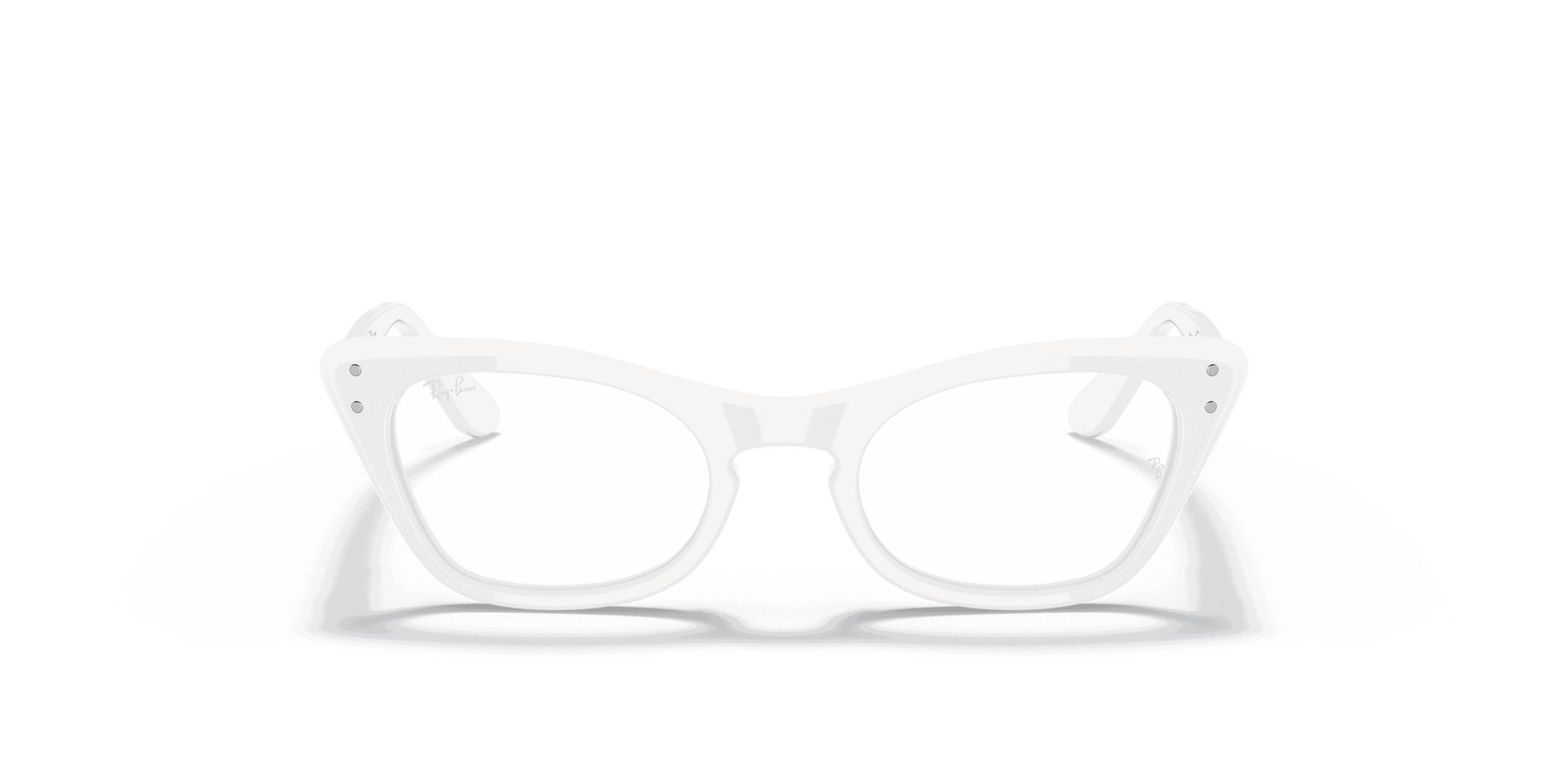 [Clear Lenses, Polished White Frame]