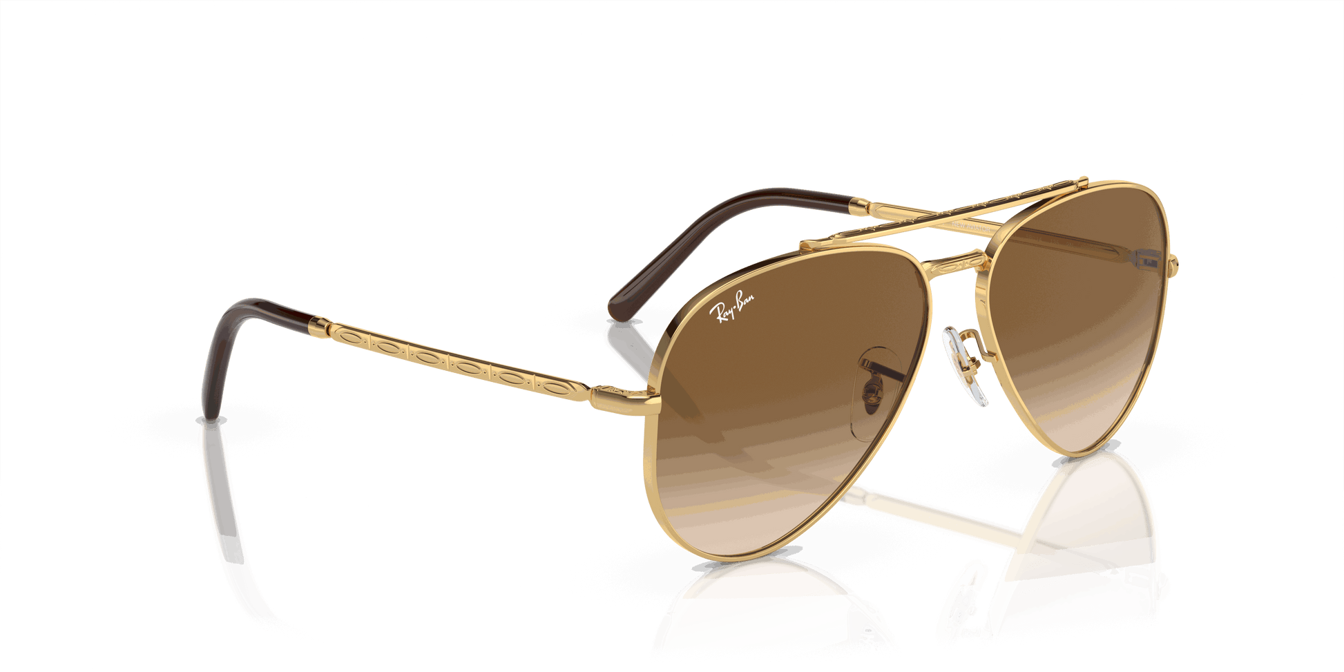 [Light Brown Lenses, Polished Arista Gold Frame]