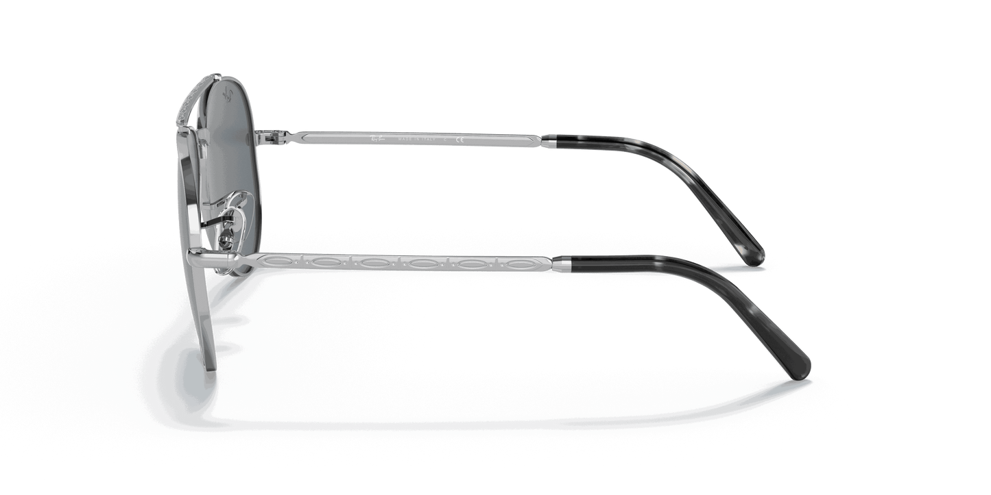[Blue Lenses, Polished Silver Frame]