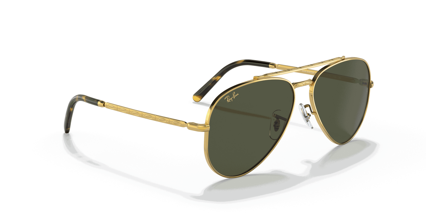 [Green Lenses, Polished Gold Frame]