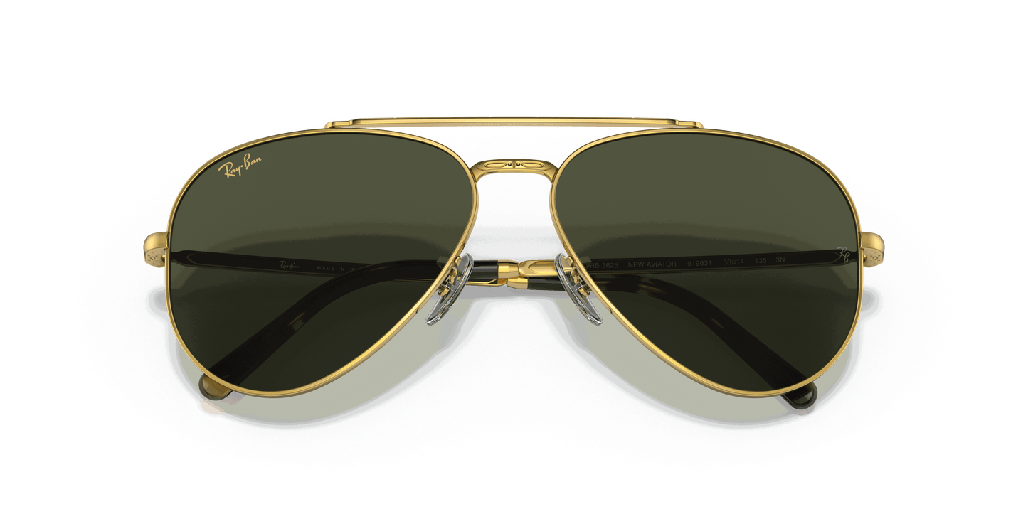 [Green Lenses, Polished Gold Frame]