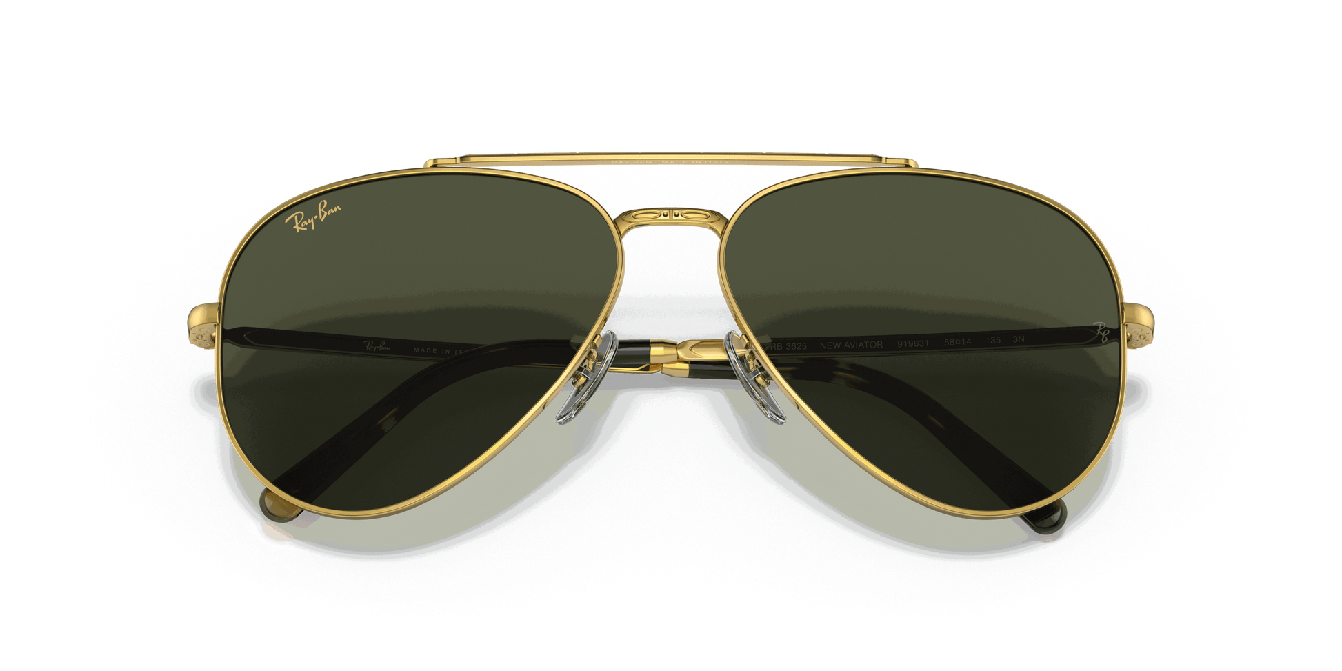 [Green Lenses, Polished Gold Frame]
