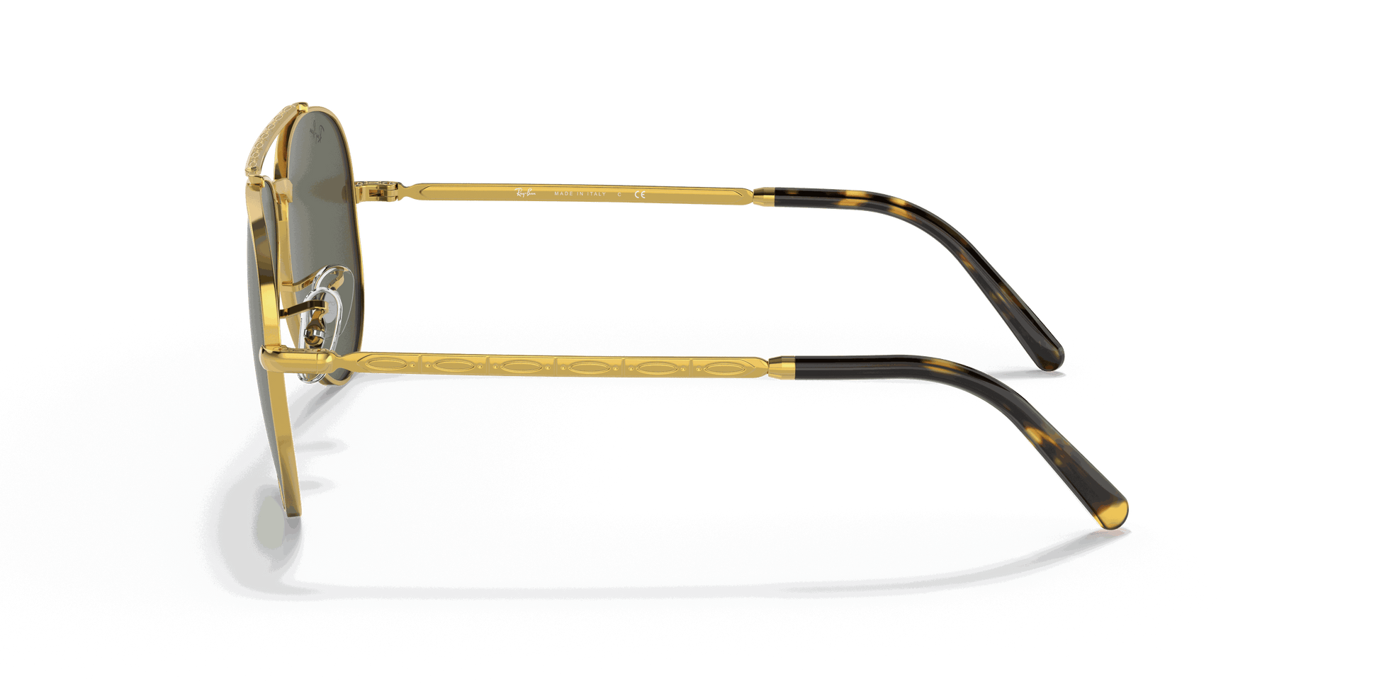 [Green Lenses, Polished Gold Frame]