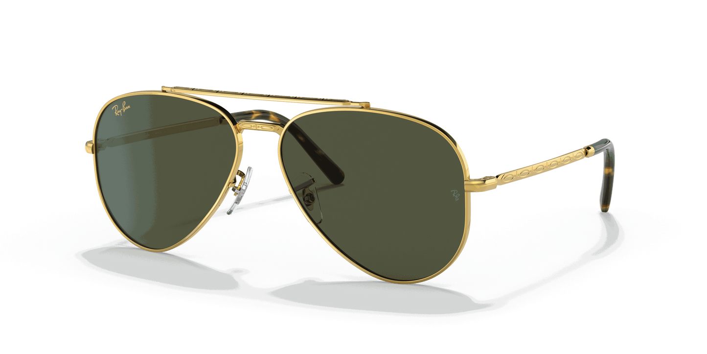 [Green Lenses, Polished Gold Frame]
