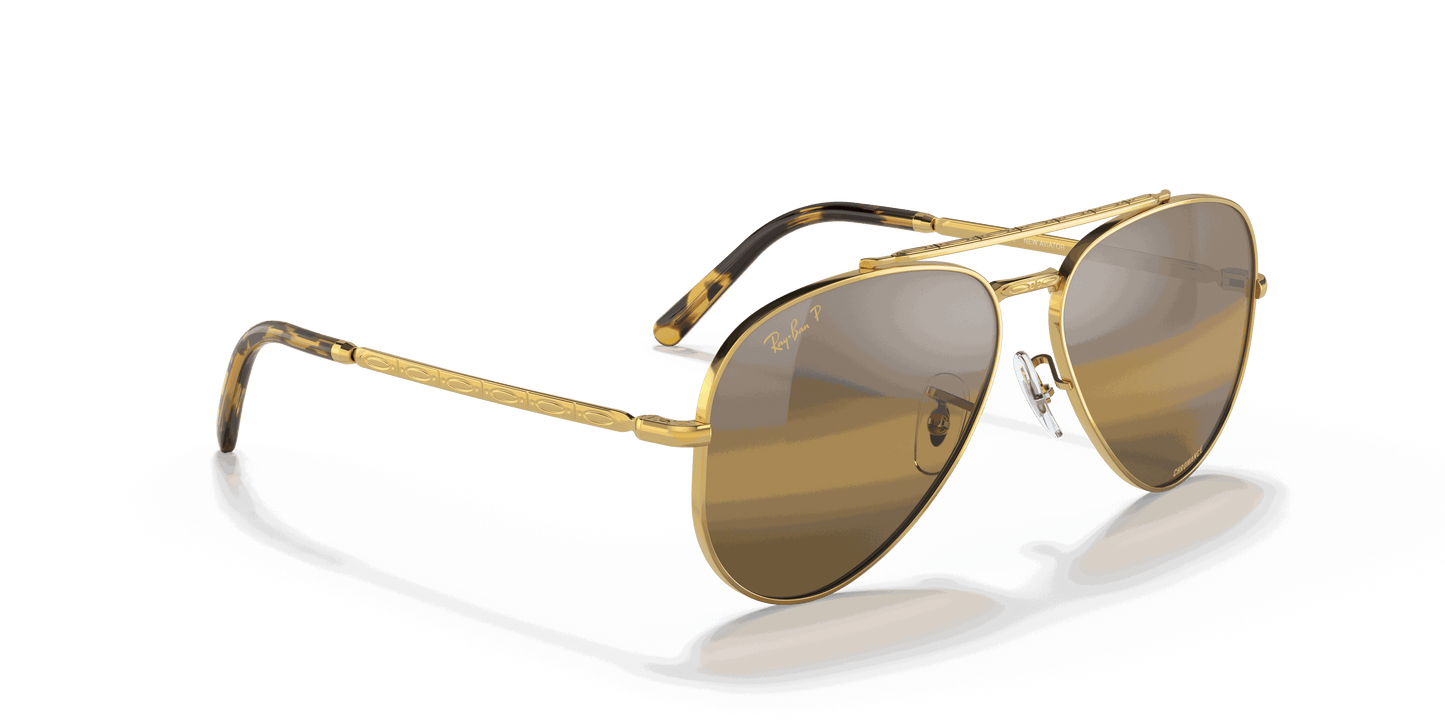 [Silver/Brown Lenses, Polished Gold Frame]