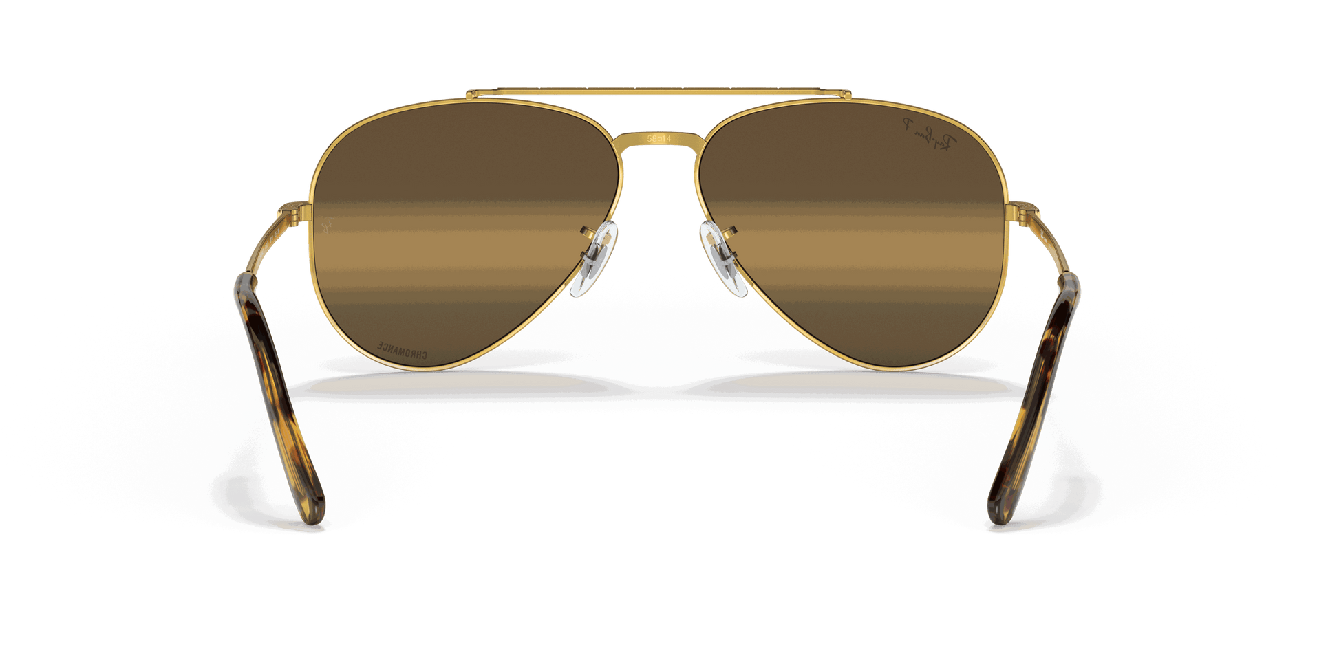 [Silver/Brown Lenses, Polished Gold Frame]