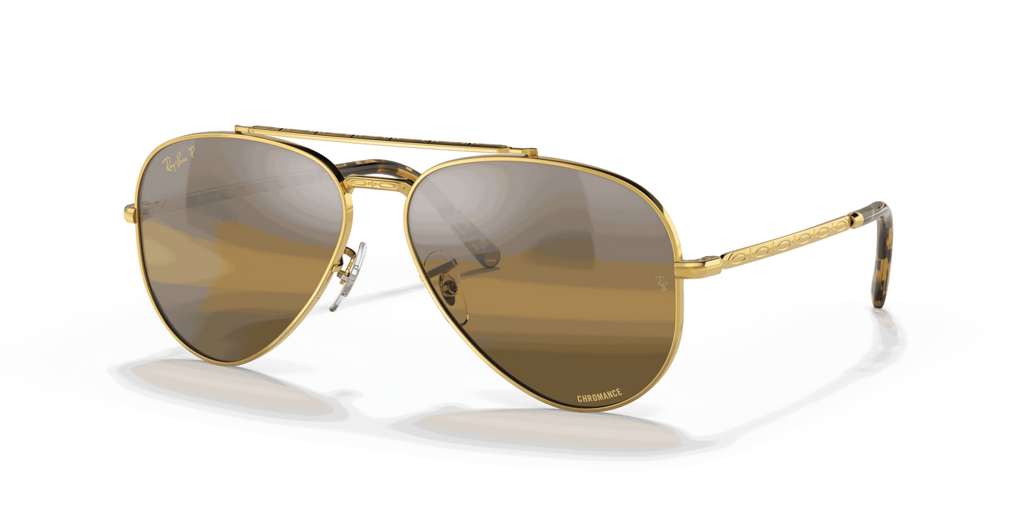 [Silver/Brown Lenses, Polished Gold Frame]