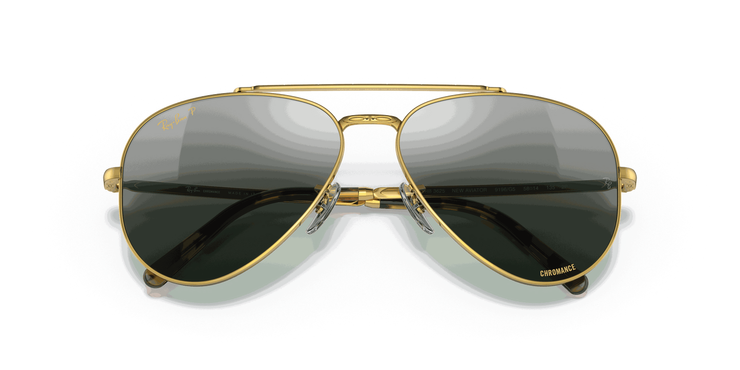 [Silver/Blue Lenses, Polished Gold Frame]