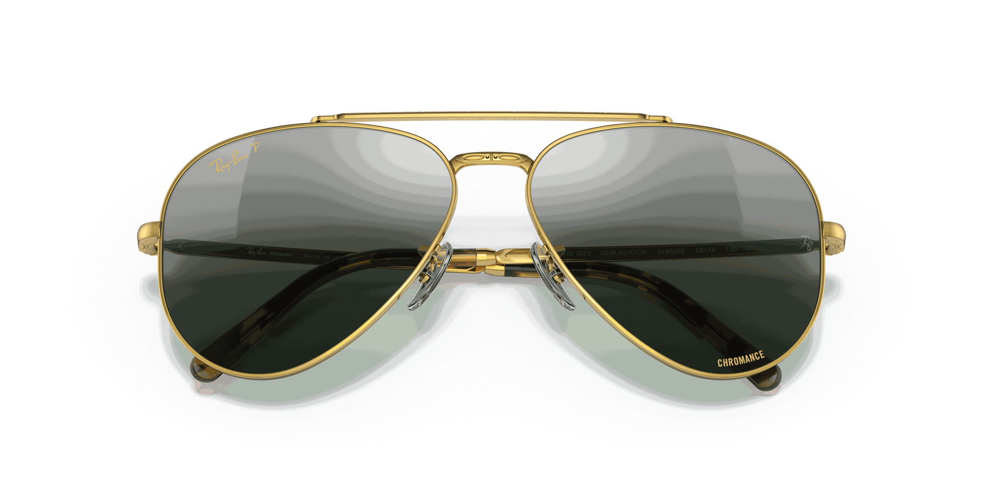 [Silver/Blue Lenses, Polished Gold Frame]