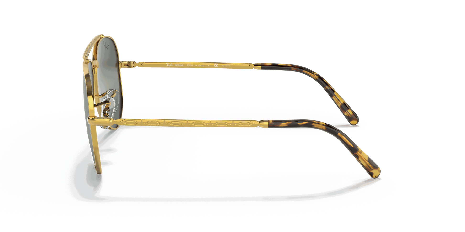 [Silver/Blue Lenses, Polished Gold Frame]