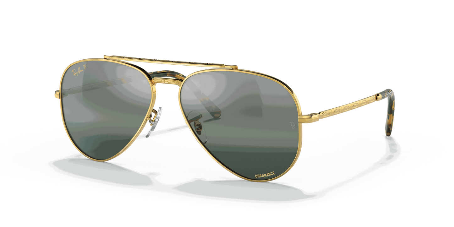 [Silver/Blue Lenses, Polished Gold Frame]