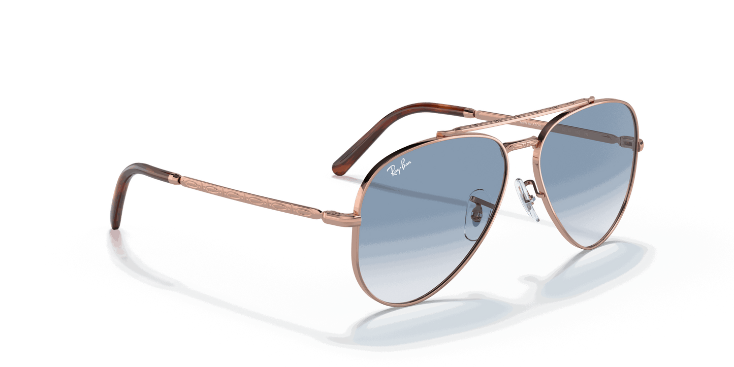 [Clear Blue Lenses, Polished Rose Gold Frame]