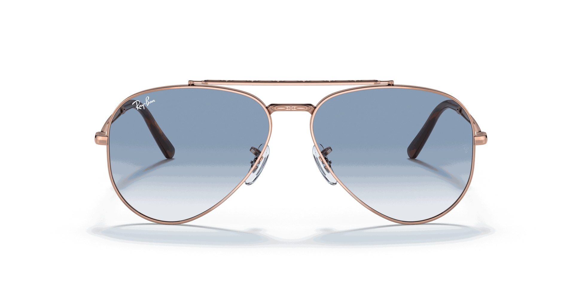 [Clear Blue Lenses, Polished Rose Gold Frame]