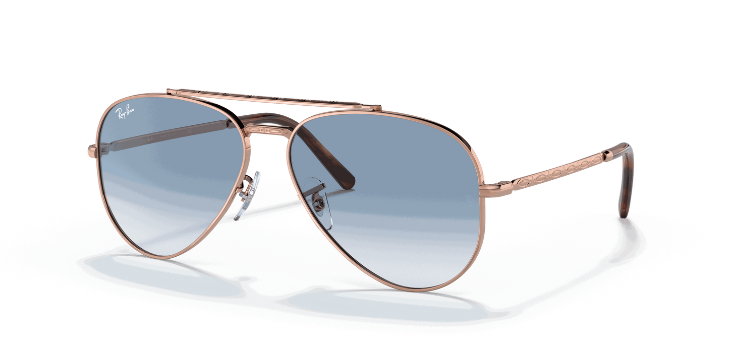 [Clear Blue Lenses, Polished Rose Gold Frame]