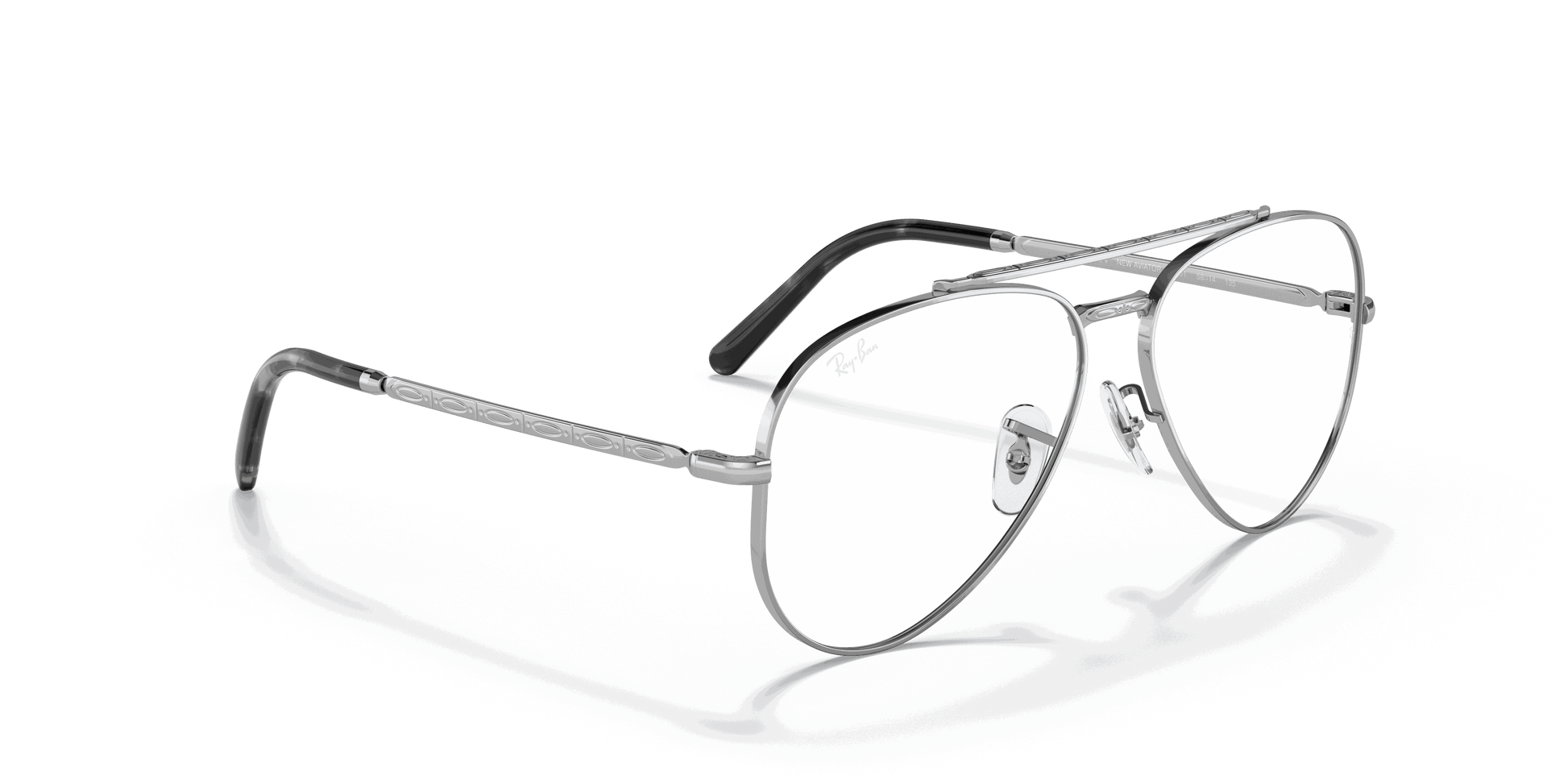 [Clear Lenses, Polished Silver Frame]