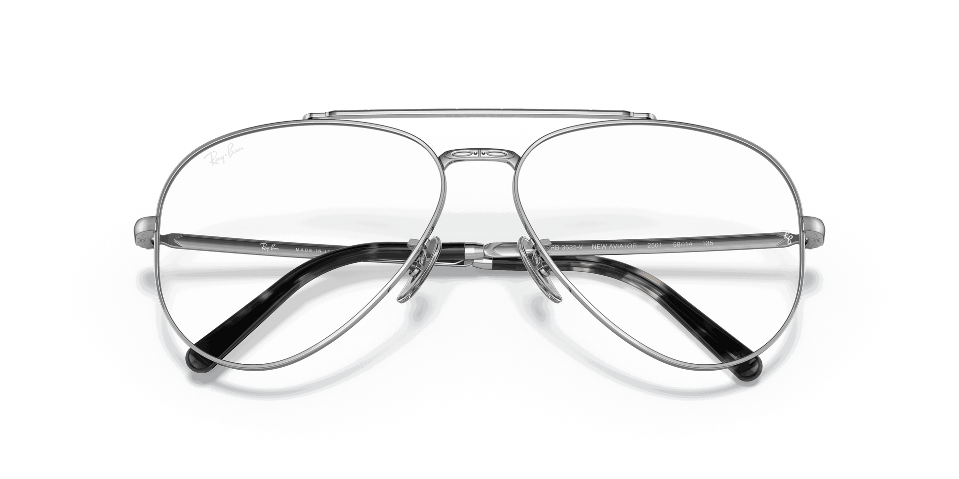 [Clear Lenses, Polished Silver Frame]