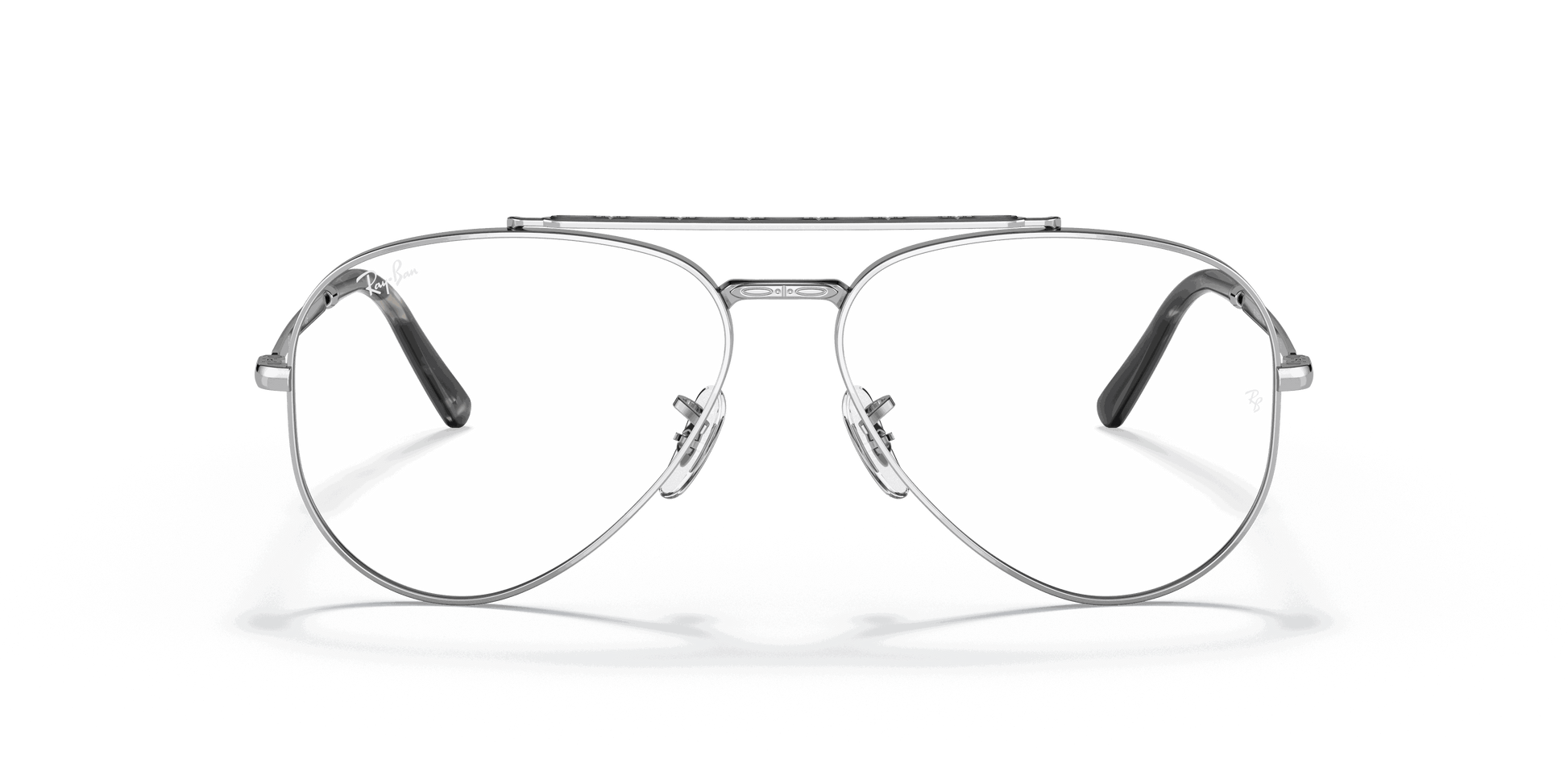 [Clear Lenses, Polished Silver Frame]