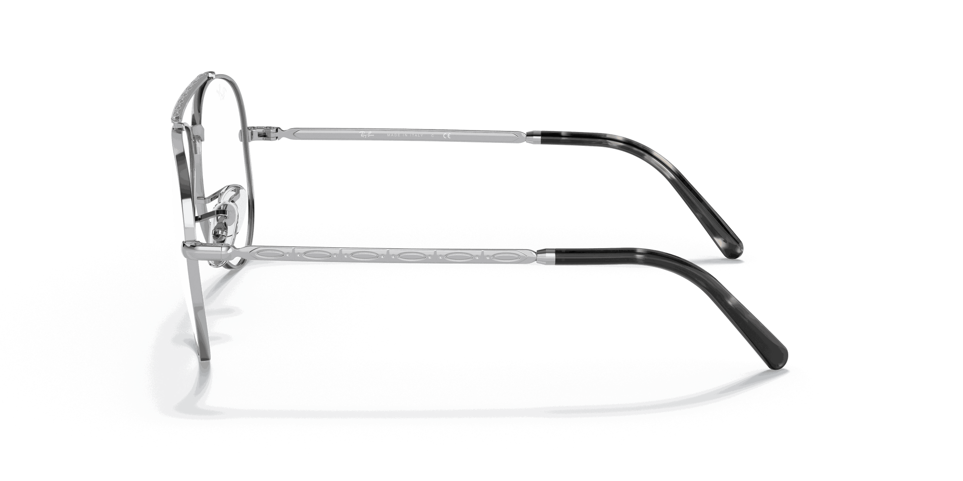 [Clear Lenses, Polished Silver Frame]