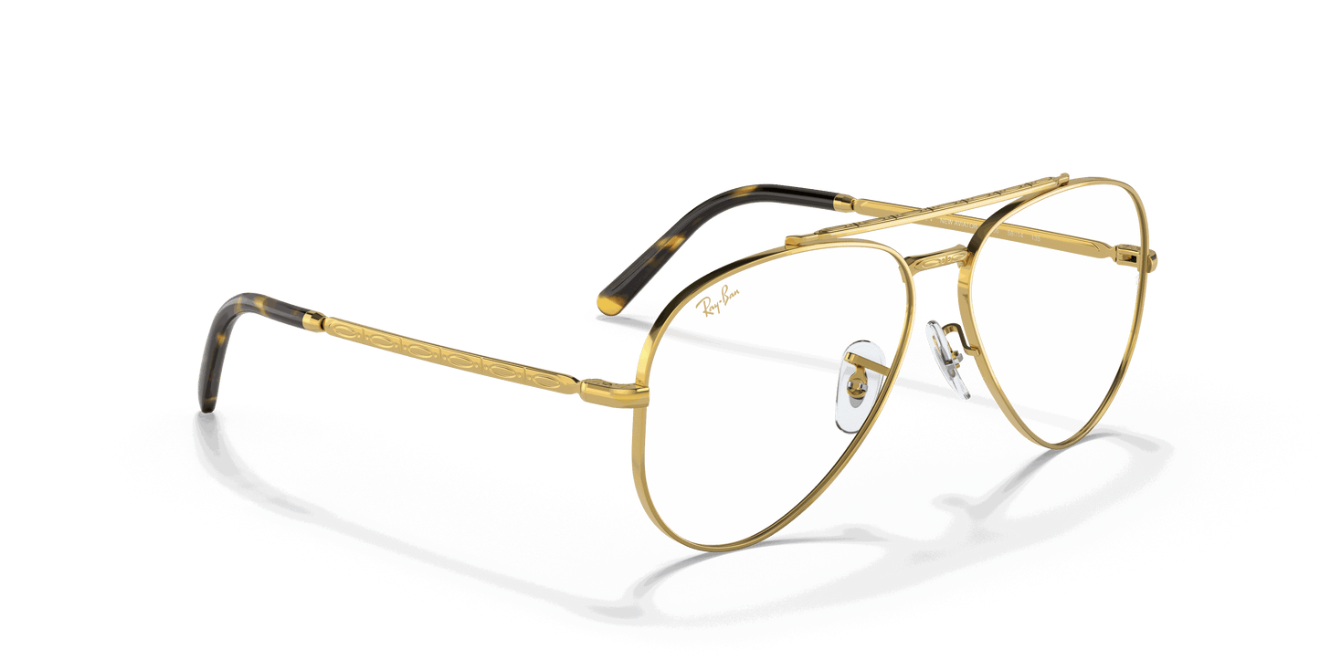 [Clear Lenses, Polished Gold Frame]