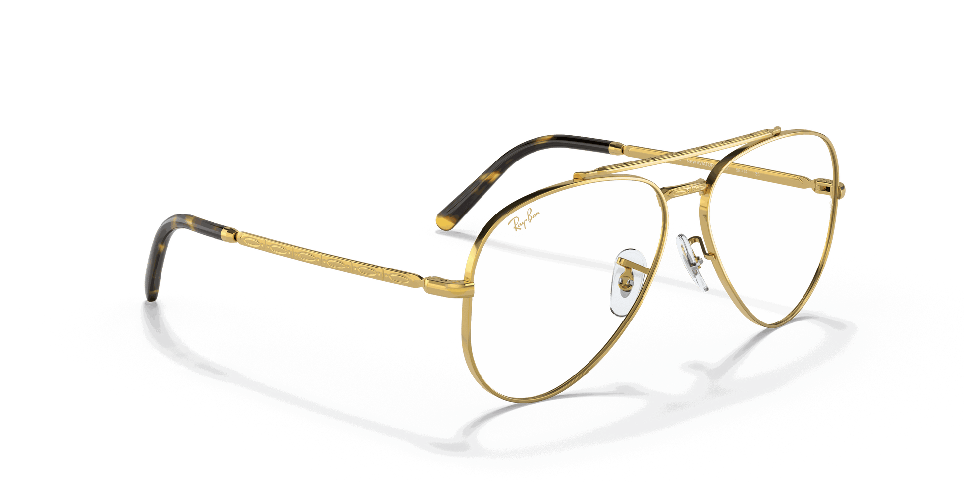 [Clear Lenses, Polished Gold Frame]