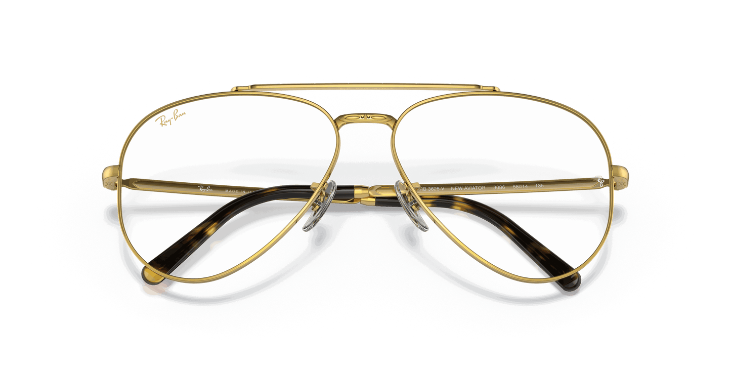 [Clear Lenses, Polished Gold Frame]
