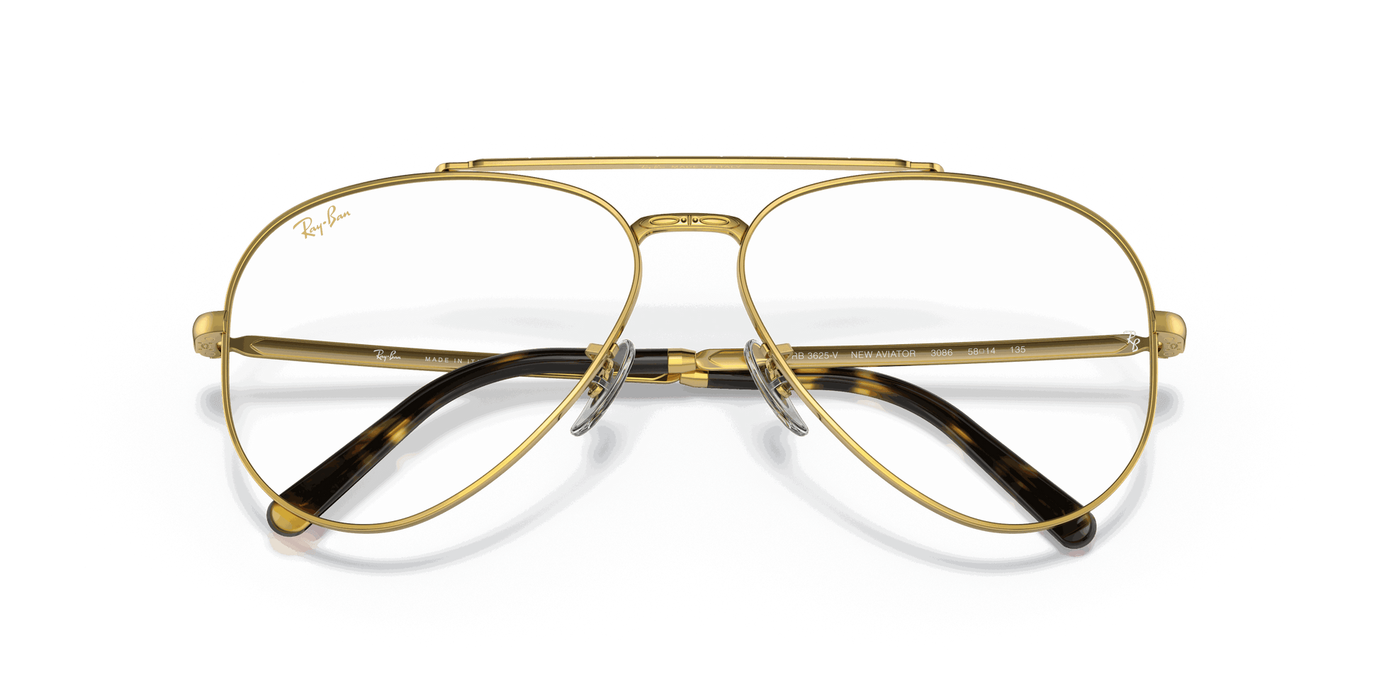 [Clear Lenses, Polished Gold Frame]