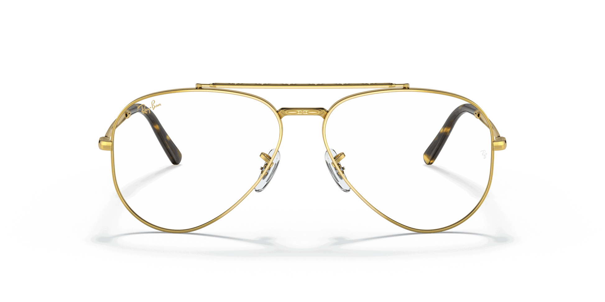 [Clear Lenses, Polished Gold Frame]