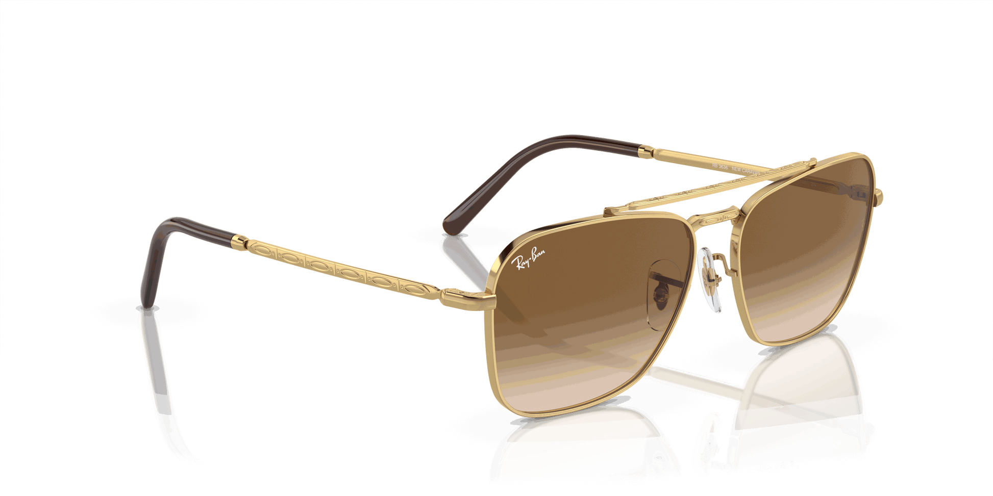 [Light Brown Lenses, Polished Arista Gold Frame]