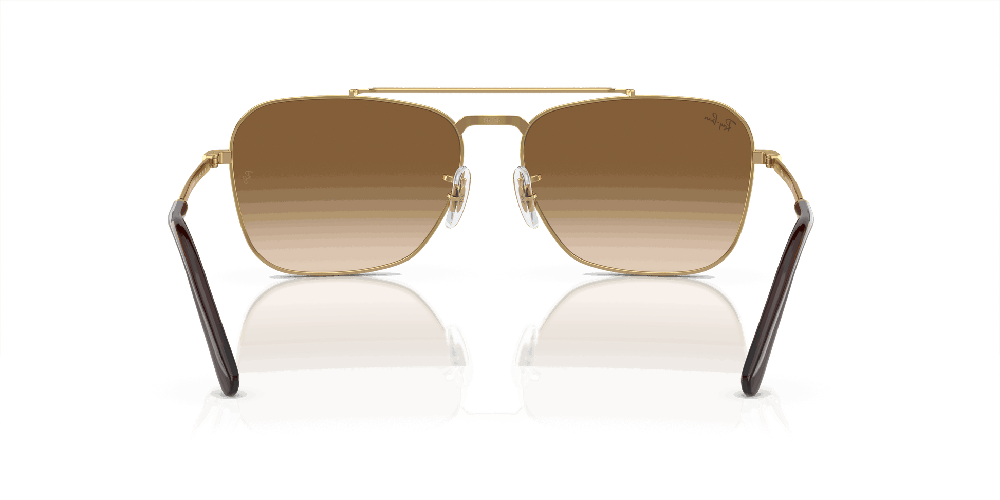 [Light Brown Lenses, Polished Arista Gold Frame]