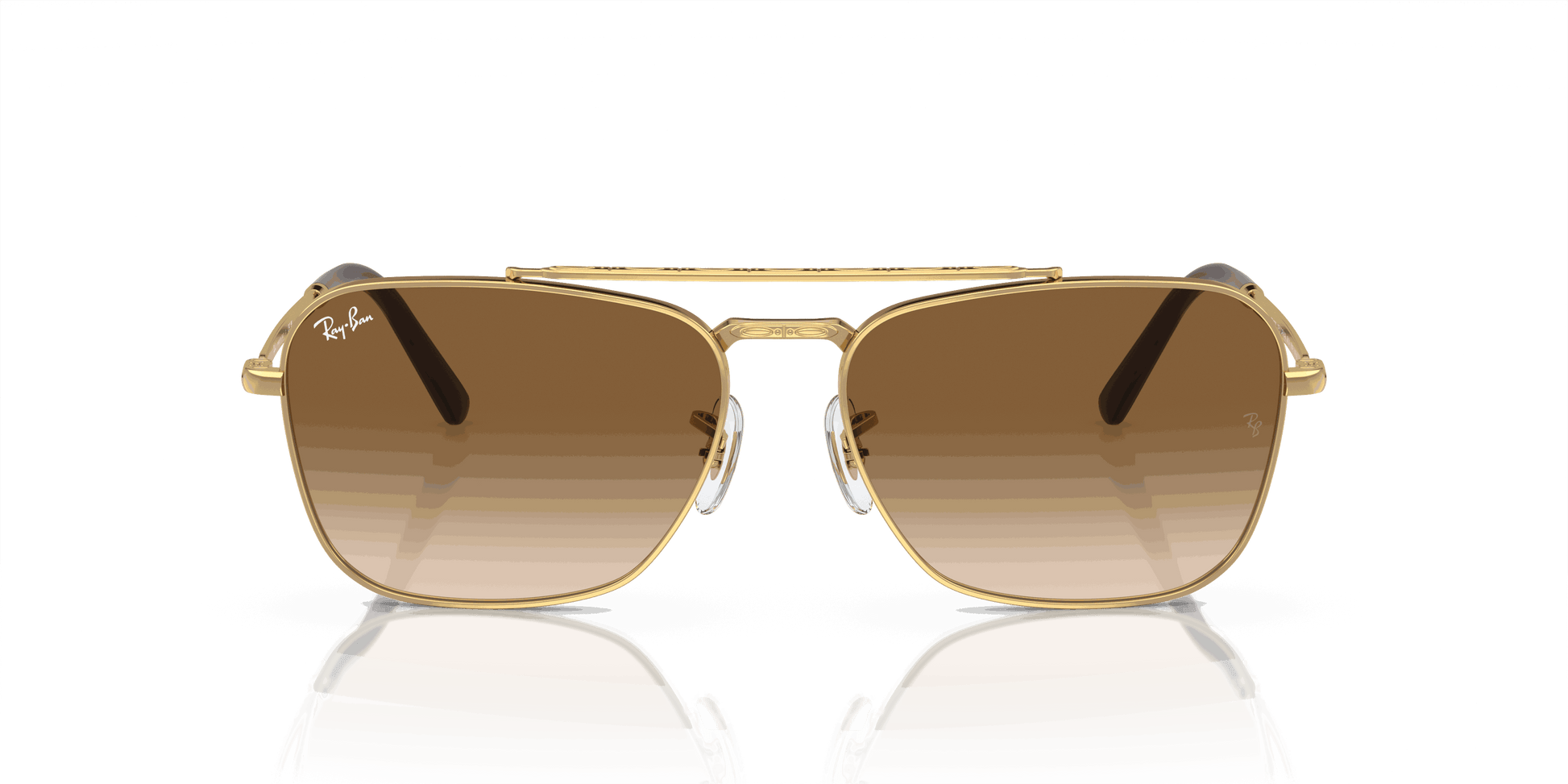 [Light Brown Lenses, Polished Arista Gold Frame]