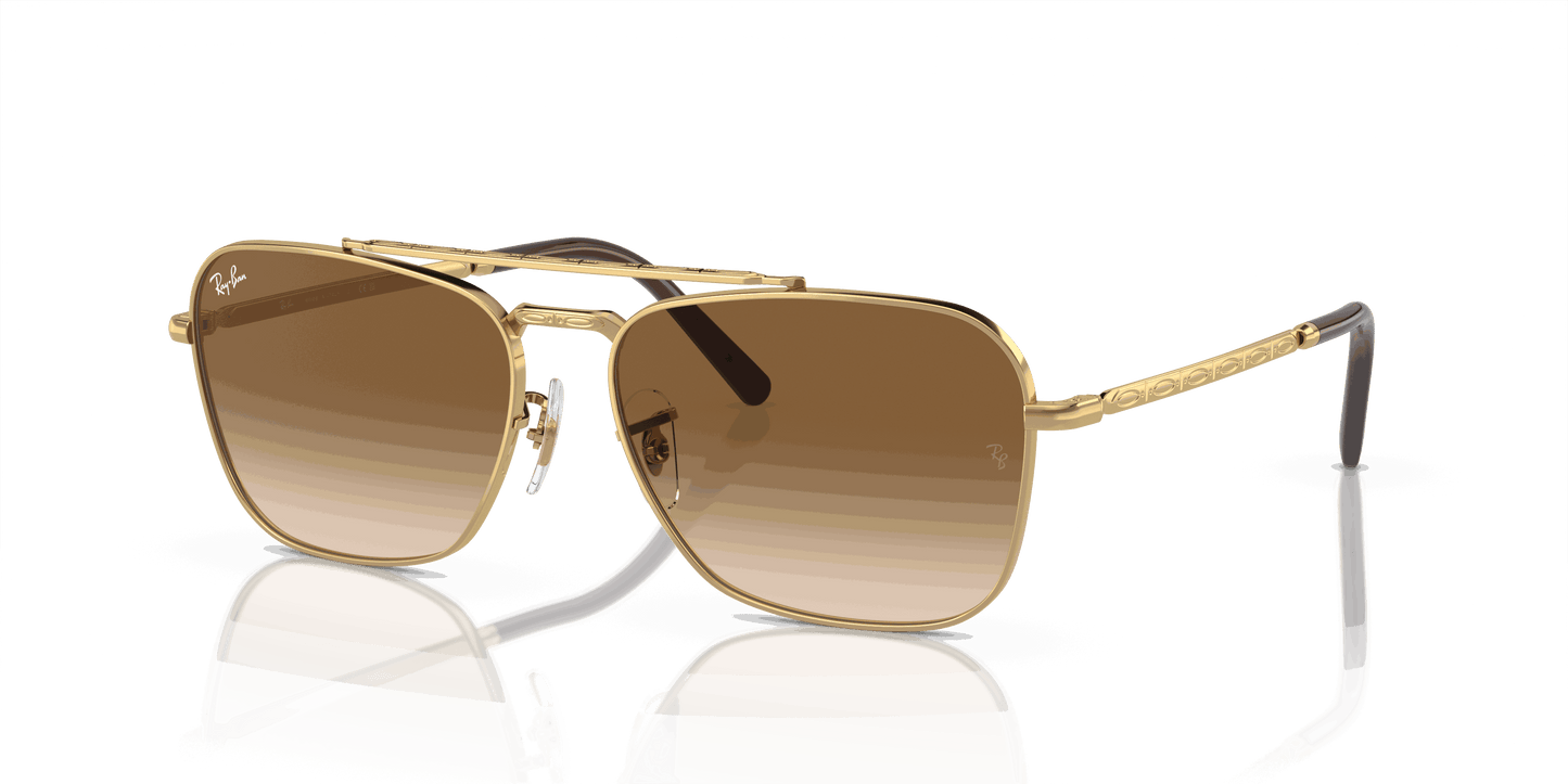 [Light Brown Lenses, Polished Arista Gold Frame]