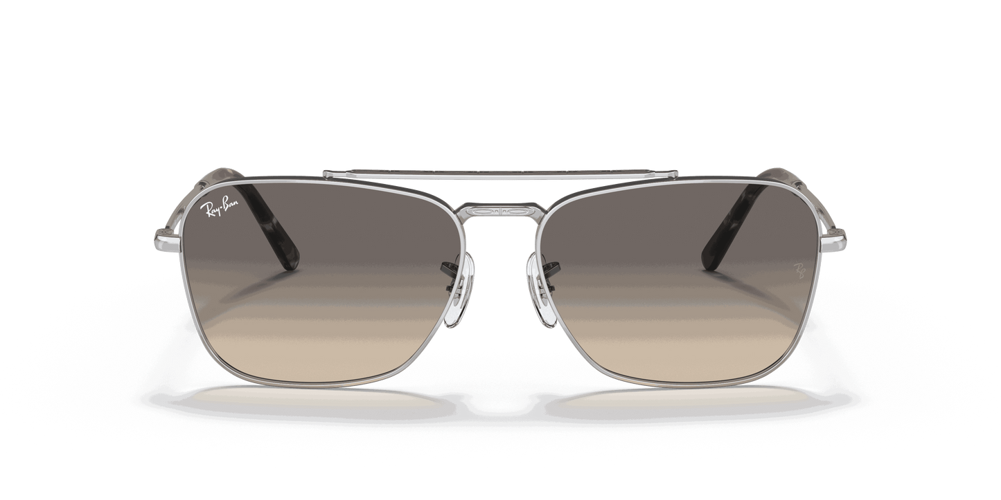 [Clear Gradient Grey Lenses, Polished Silver Frame]