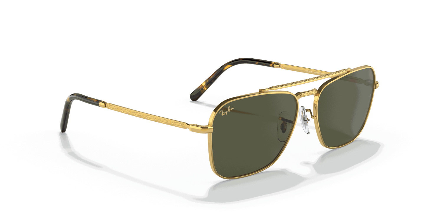 [Green Lenses, Polished Gold Frame]