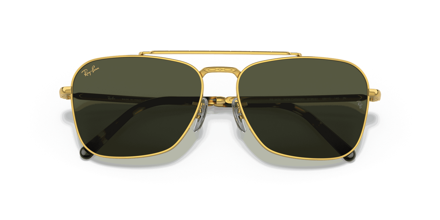 [Green Lenses, Polished Gold Frame]