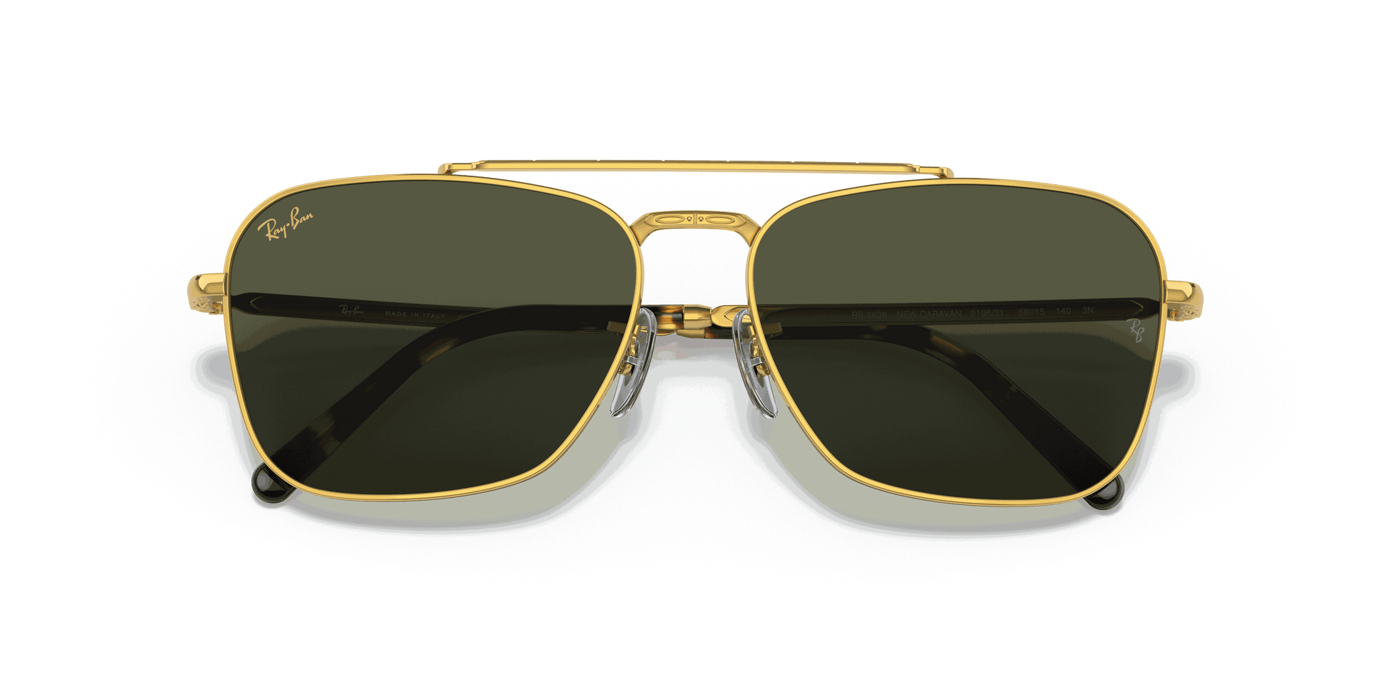 [Green Lenses, Polished Gold Frame]