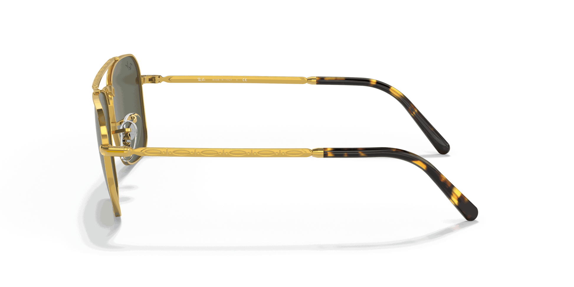 [Green Lenses, Polished Gold Frame]
