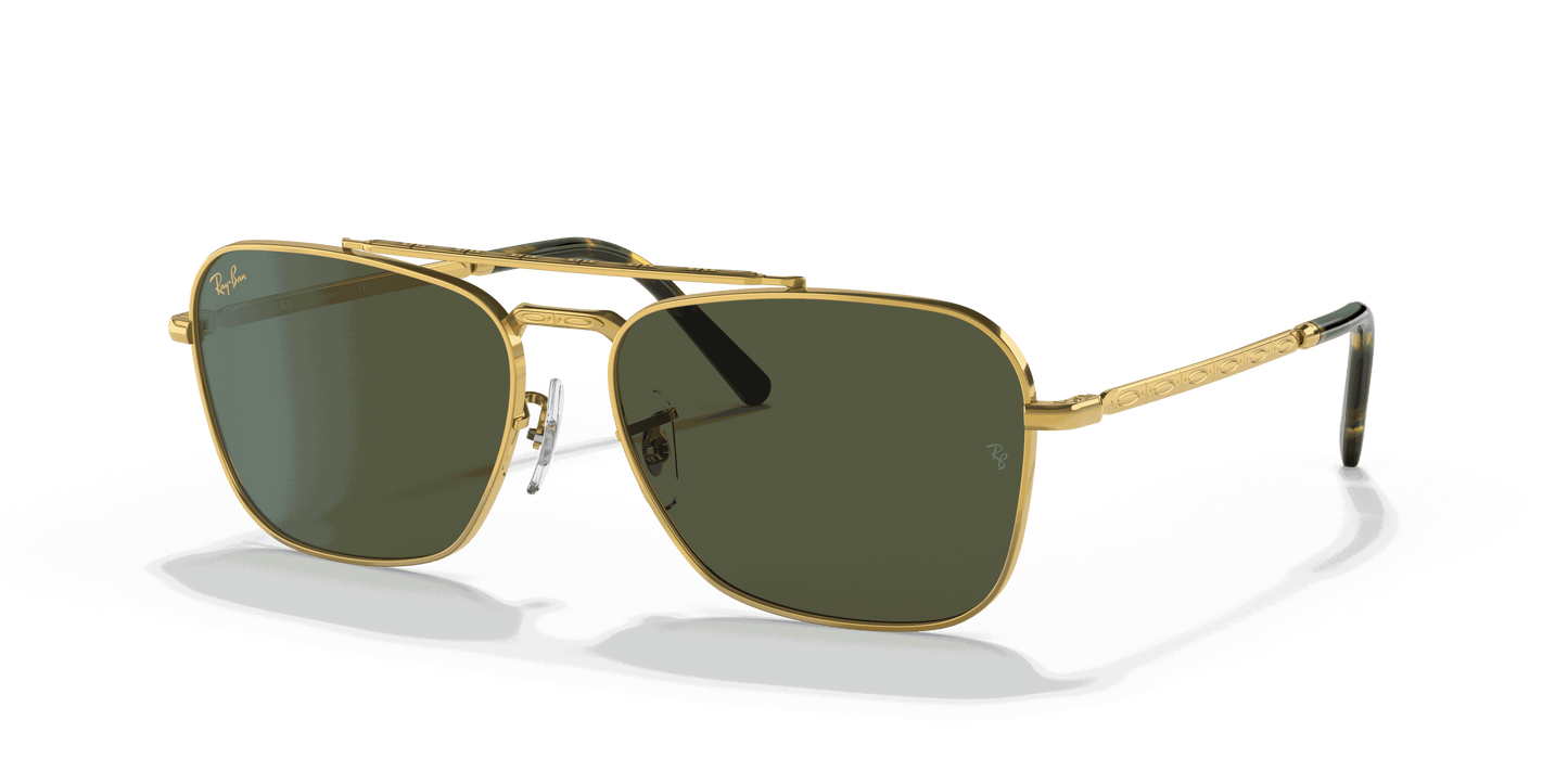 [Green Lenses, Polished Gold Frame]