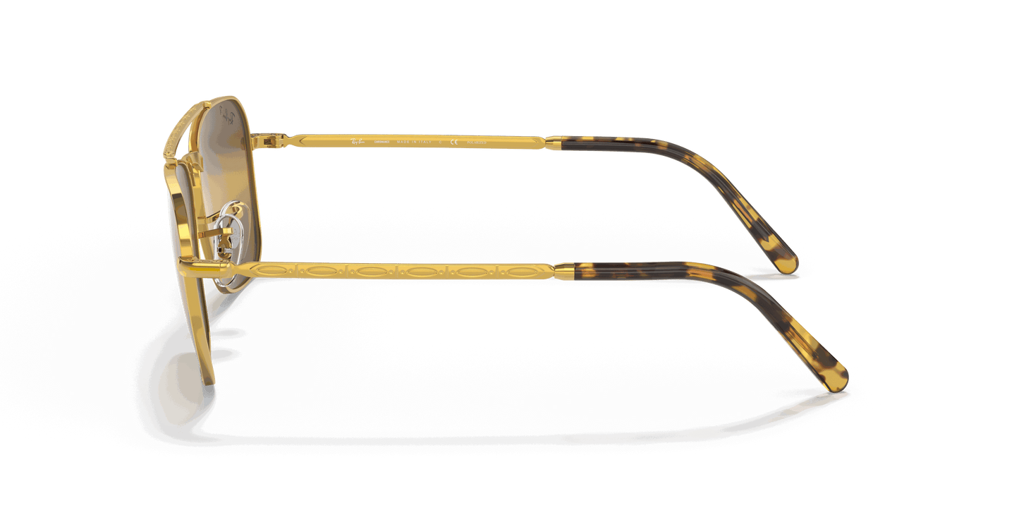 [Silver/Brown Lenses, Polished Gold Frame]