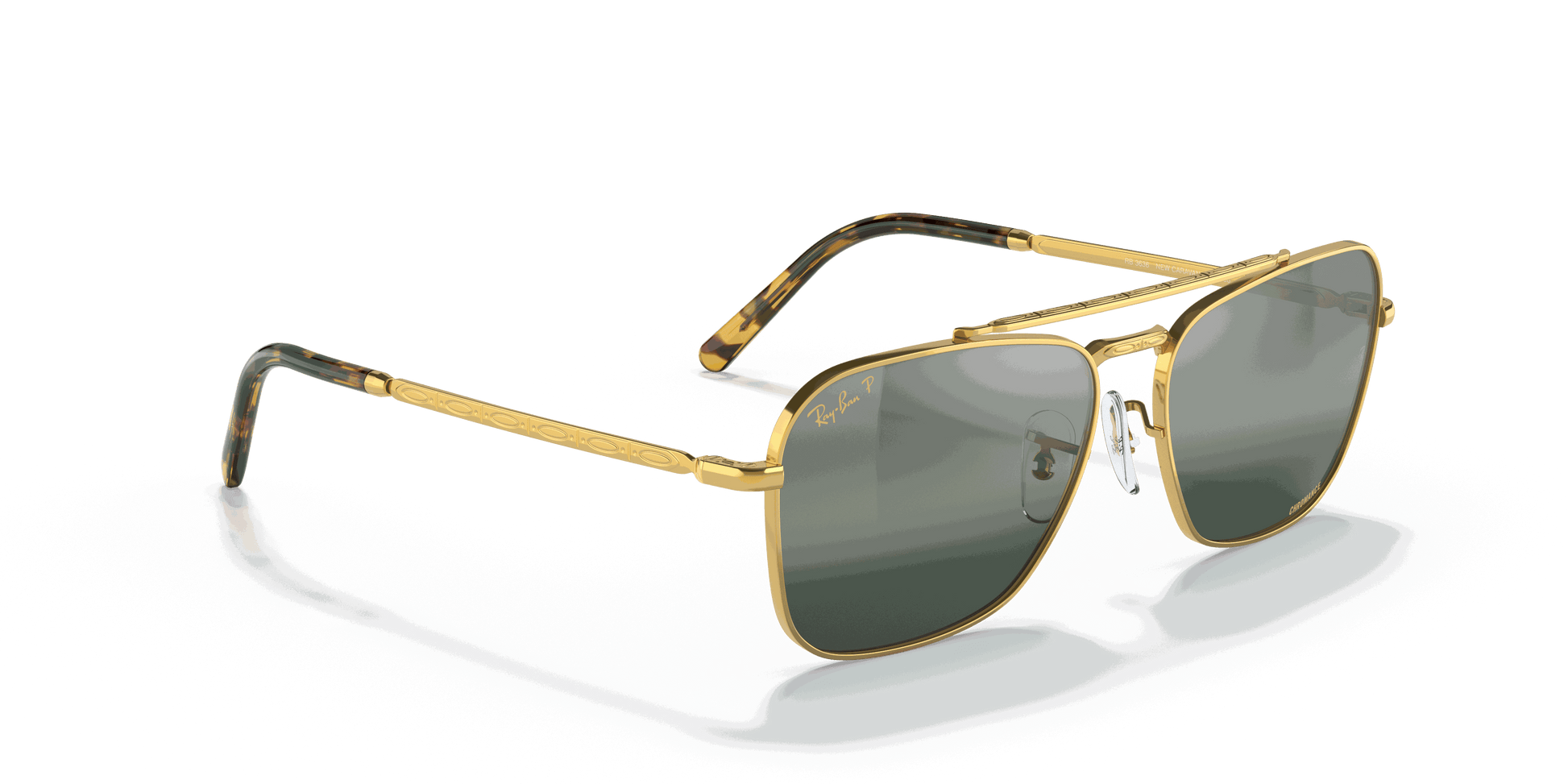 [Silver/Blue Lenses, Polished Gold Frame]