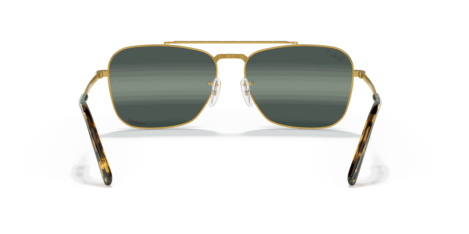 [Silver/Blue Lenses, Polished Gold Frame]