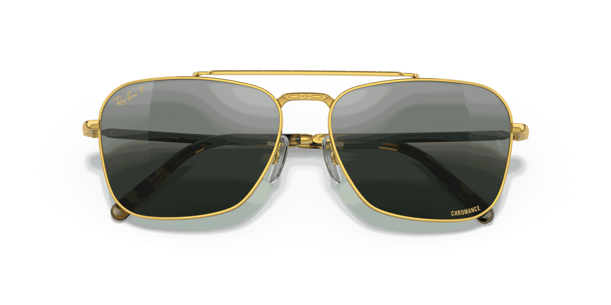 [Silver/Blue Lenses, Polished Gold Frame]