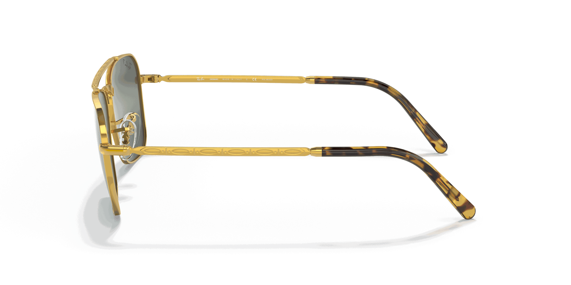 [Silver/Blue Lenses, Polished Gold Frame]