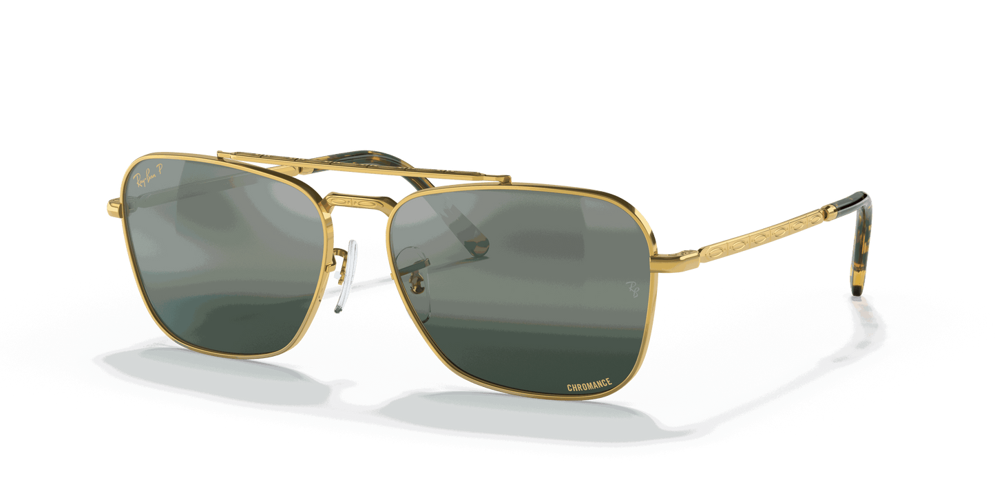 [Silver/Blue Lenses, Polished Gold Frame]
