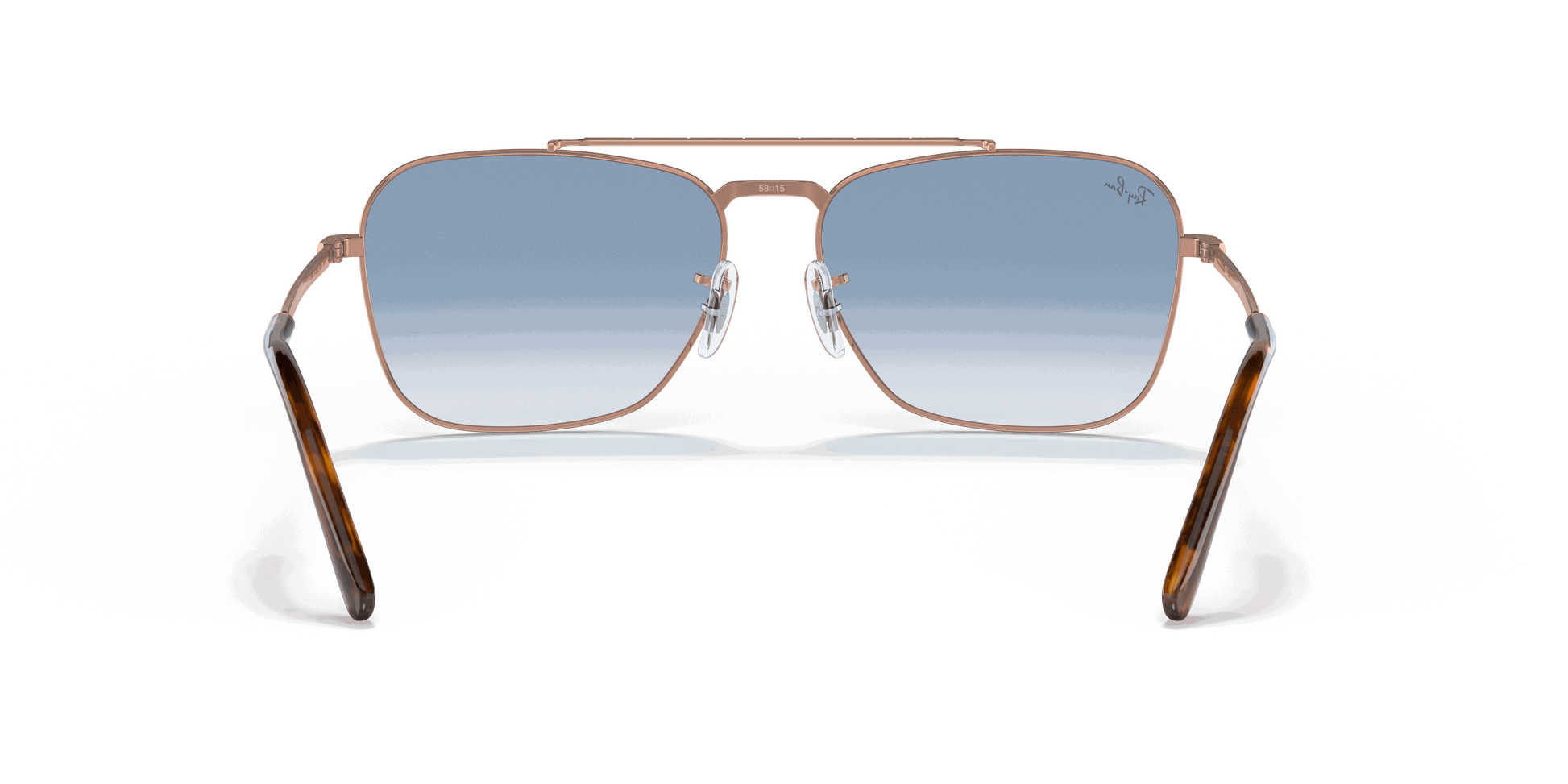 [Light Blue Lenses, Polished Rose Gold Frame]