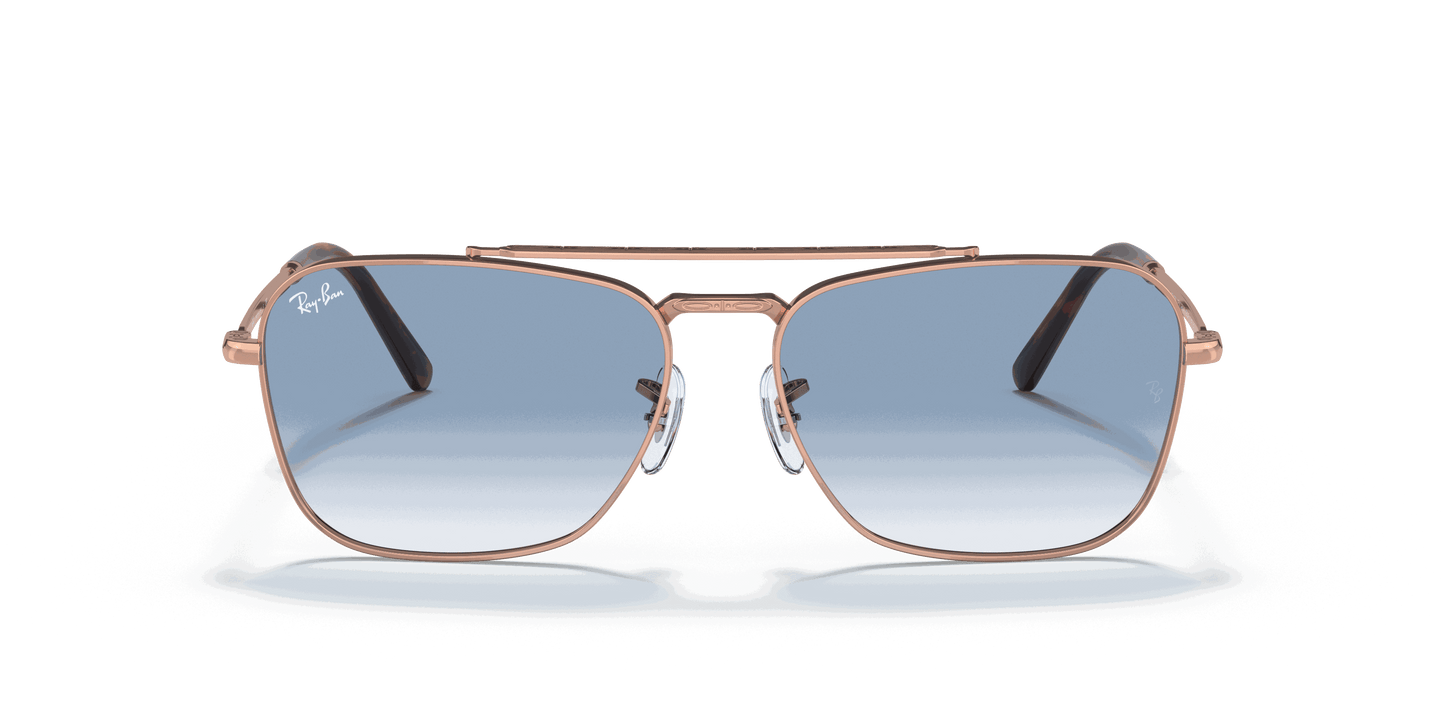[Light Blue Lenses, Polished Rose Gold Frame]