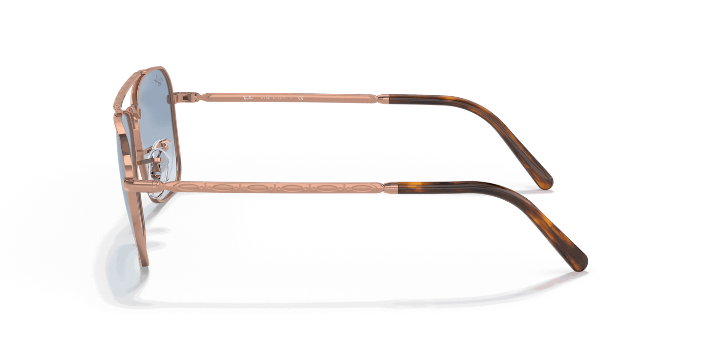 [Light Blue Lenses, Polished Rose Gold Frame]