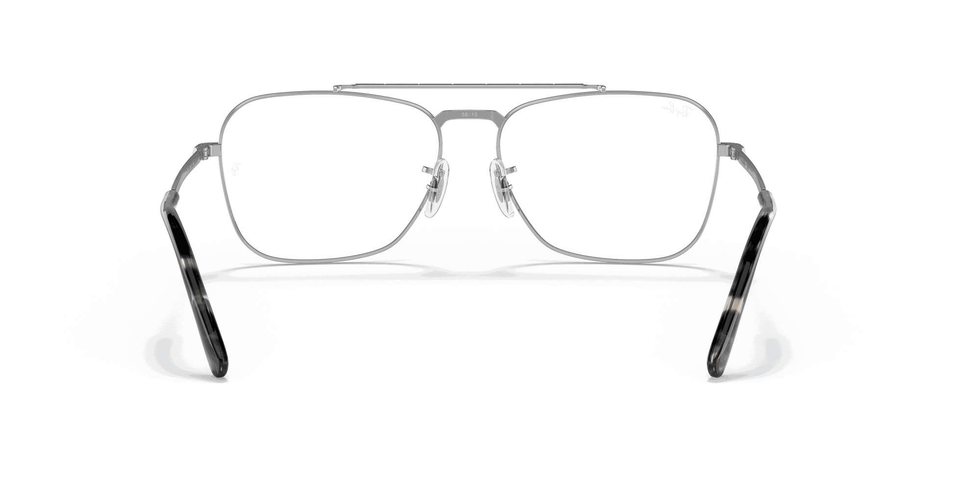 [Clear Lenses, Polished Silver Frame]